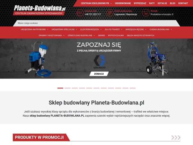 Planeta Budowlana - Centrum maszyn budowlanych i agregatów malarskich.