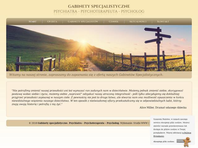 Gabinety specjalistyczne Psychiatra - Psychoterapeuta - Psycholog